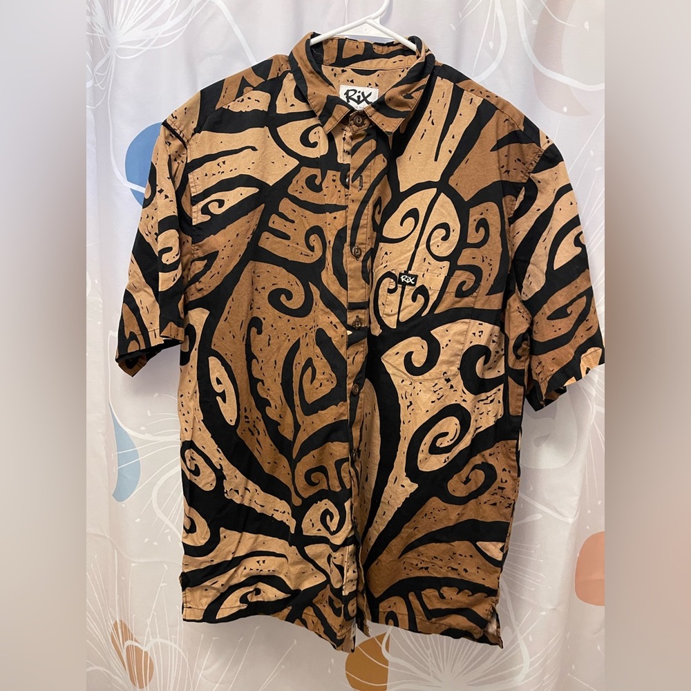 RIX Hawaii Menʻs XXL Buttondown Aloha Shirt